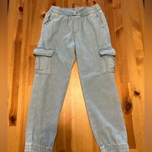 Light Blue Cargo Jogger Pants